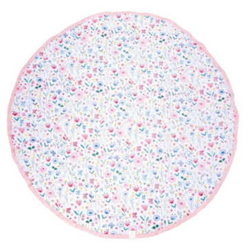 Large Custom Floral Round Playmat for Baby Tummy Time (120CM)