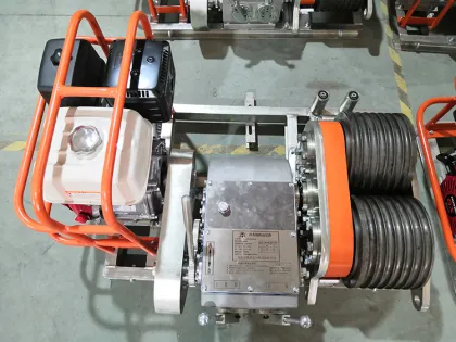 Dual Bull Wheel Gasoline Engine Cable Puller Winch
