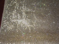 Lucente cristallo chaton alluminio base maglia 45 * 120cm
