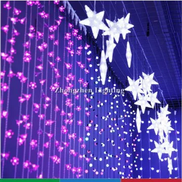 2mx9m led waterfall light with cherry cap,waterfall led lights