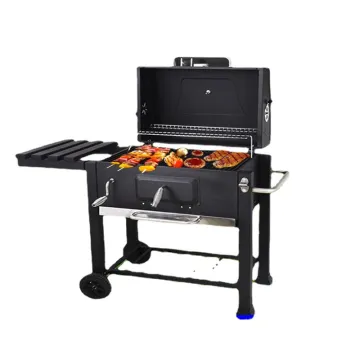 Lar Square Outdoor Handheld Barbecue Oven with Thickened Square Heating and Smoke Grill for Courtyard BBQ Grilling