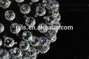 crystal drops for chandeliers 40mm white clear machine polished crystal lamp ball
