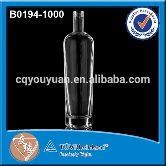 Glass Cap Wine Bottle Round Screw Top 1L Glass Bottles