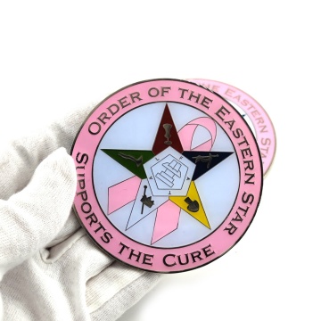 Custom Metal Craft 3 "OES Logo Car Emblem für Order of the Eastern Star Masonic Auto Accessoires