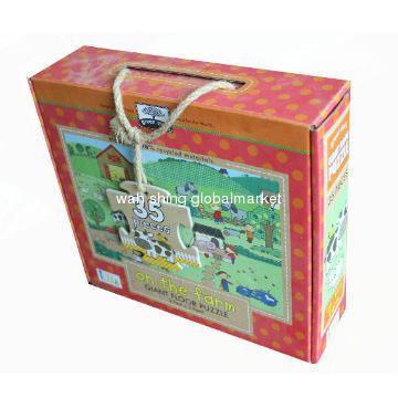 Child book with puzzle board games