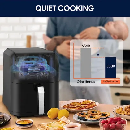 Junwei cuisinart air fryer convection toaster oven 3L 4L 5L 5.5 liters 6l Smart Touch Screen Toaster 1300W 6L air oven fryer