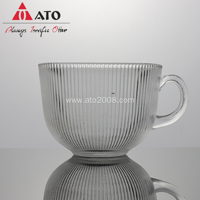 ATO Stylish Glass Water Cup Drink Coffee Mug