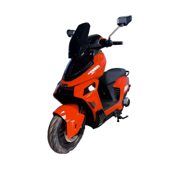 Sporty Orange Electric Scooter with Modern Black Accents