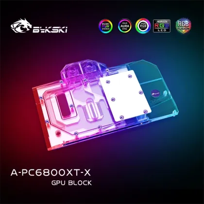 Bykski GPU Waterblock for Powercolor/Yeston Radeon RX 6800 XT Red Dragon Graphics Card Cooler