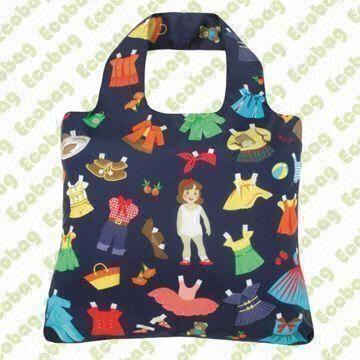 Polyester/Nylon Foldable Shopping Bag, Paper Dolls