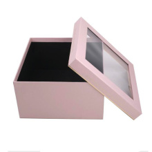 Transparent packaging box clear lid with window