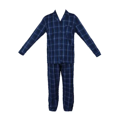 Professional manufacturing new design Plaid pajamas Striped Pajamas Cotton pajamas