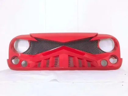 Matte Black Hawke Front Grille for 2007-2017 Jeep Wrangler JK/JKU Rubicon Sahara Sport