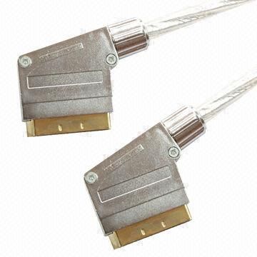 SCART Cable Assemblies mit voll-Kupfer-innere Blei und 24 K vergoldet