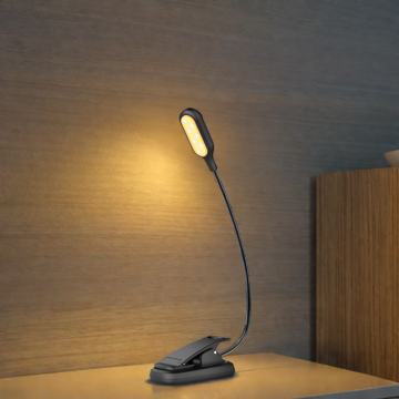 CLIP-ON MINI CLIP-ON DIMMABLE USB Lampu Buku yang boleh dicas semula
