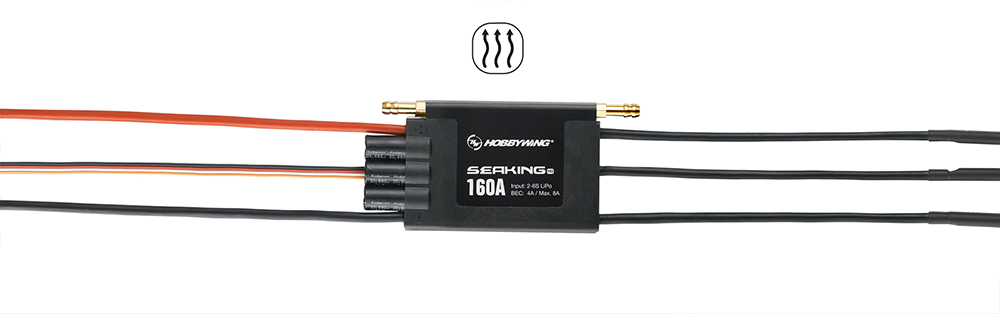 Hobbywing Seaking Pro 120A 160A Waterproof Brushless ESC High Voltage Built-in BEC Wireless Programm for Boats SeaKing 120A Pro