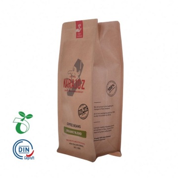 Recycable Flat Bottom Pouch Biodegradable Kraft Paper Bag