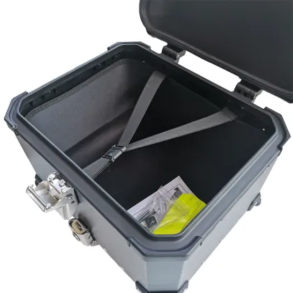 45L 55L 65L Black / silver motorcycle general rear trunk rear trunk helmet trunk motorcycle rear roof box tool Tail box