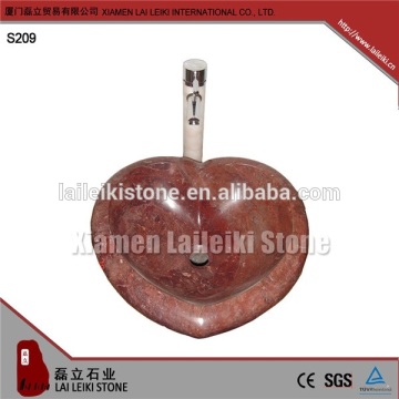 Top quality beat sale red granite marble hair wash basin