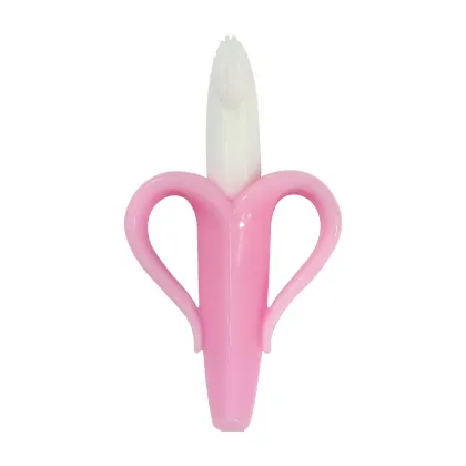 Banana Silicone Baby Toothbrush Teether for Teething Relief