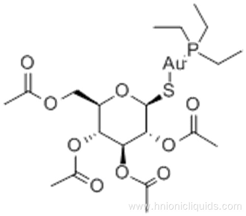 Gold, [1-(thio-kS)-b-D-glucopyranose2,3,4,6-tetraacetato](triethylphosphine) CAS 34031-32-8