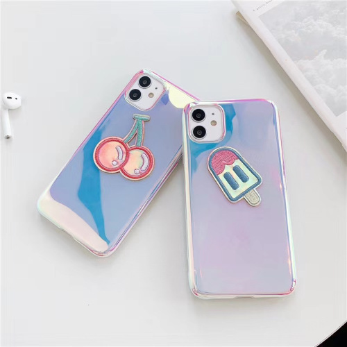 New 3D Embroidery PU Leather Customized Phone Cases