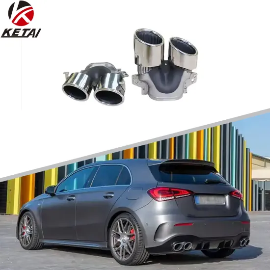 Hot Selling A45 Style Stainless Steel Car Rear Bumper Tail Pipe for BENZ W177 2019-2022