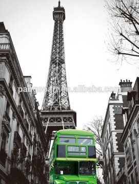 the bus and tower wall art abstract landscape canvas printing painting
