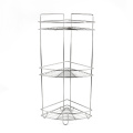 Stainless steel 2 layers storage metal wire rack Wall Mounted Bathroom Kitchen Storage Shower Corner Shelf