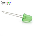 Super Bright 8mm Green Clear LED ნათურა 520nm