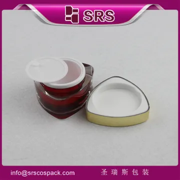 acrylic skincare jar, empty plastic luxury cosmetic containers 50g triangle acrylic jar