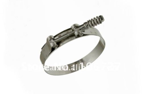 6x HPS Stainless Steel Spring Loaded T-Bolt Clamps For 4" ID Hose - SAE 108, Polish Finish