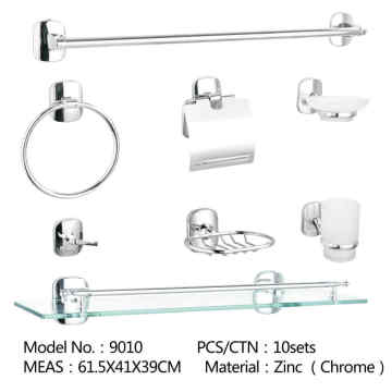 Wall Mounted Chrome Plated Zinc Bathroom Accessory Sets