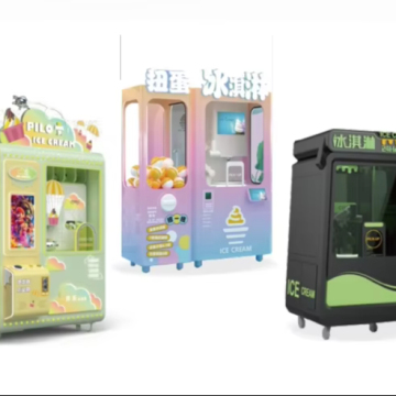 Best Automatic Ice Cream Robot Arm Vending Kiosk Machine