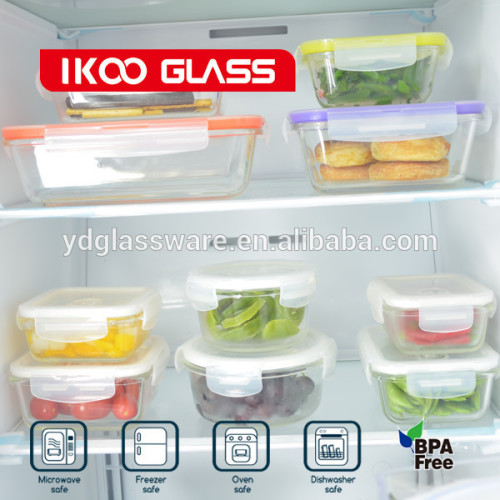 borosilicate airtight glass containers with lids