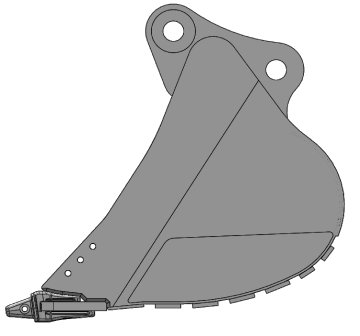 Hardox 450 Rock Bucket Featuring Durable Steel Skeleton