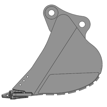 דלי סלע Hardox 450 עם שלד פלדה עמיד
