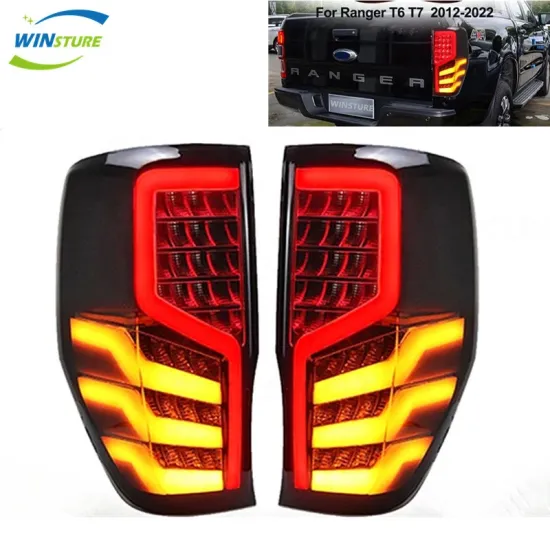 Smoked Lens Car Accessories: Enhance Your For-D Ranger T6, T7, T8 2012-2021 with LED Turn & Brake Lights - RAN-B002
