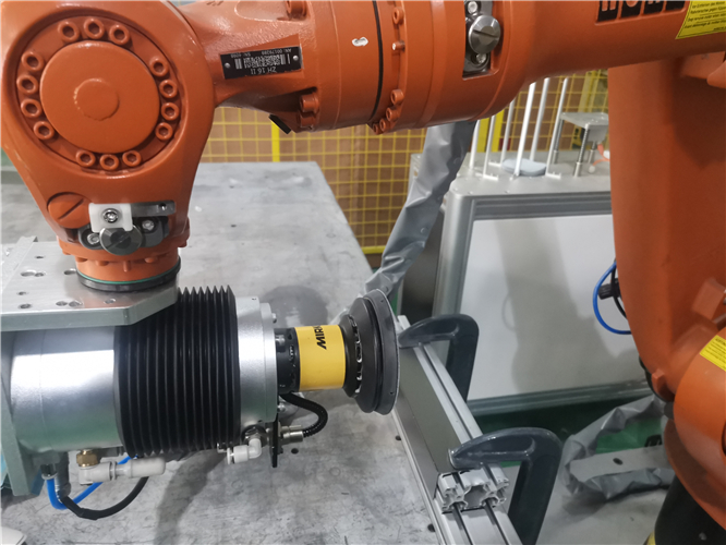 Integrated stove grinding sanding force control system