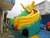 Gaint Elephant Inflatable Outdoor Double Lane Water Slide with Pool