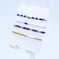 Smiley Face Glass Beads em pacote de 4 peças