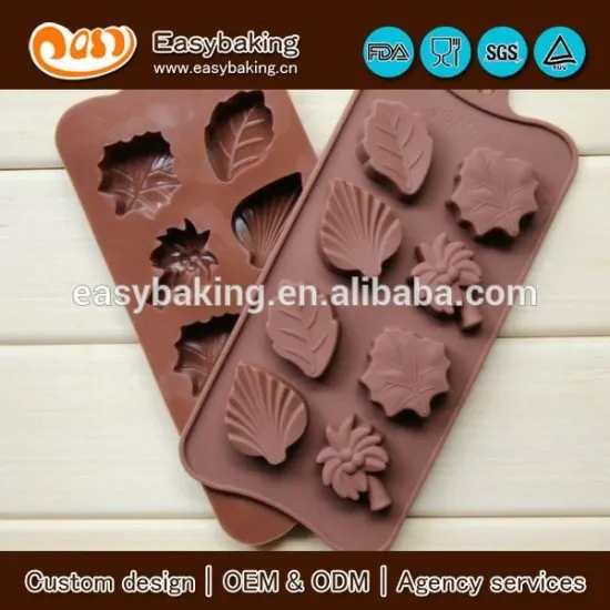 Wholesale various leaf shape custom silicone chocolate mold