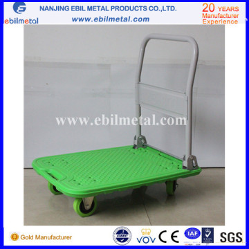 Nanjing Ebilmetal four wheels foldable hand trolley/platform hand truck