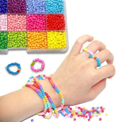 3/4mm Glass Beads Beads Small Pony Beads Kit