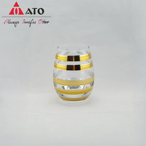 ATO Painting Tumbler drinking glass with Golden circles