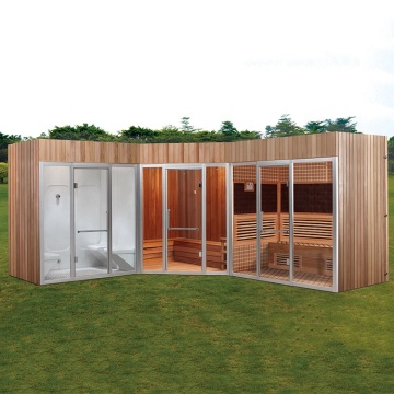 Familien Sauna Bad: traditionelle nasse Sauna für 6 Menschen
