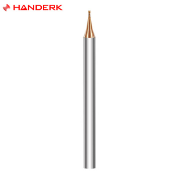 Solid Carbide End Mill: Handerk Hrc55/60 Flat Micro Milling Cutter - 2/4 Flute, Small Diameter for CNC Machine Tool