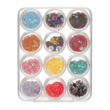12Pcs Assorted Color Various Styles Sequin Glitter Star Sequins for Party Decoration