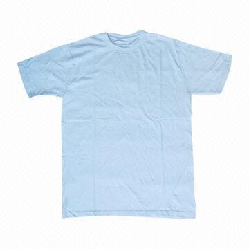 Cheap White Promotional T-shirt with Interlock Fabric, Available in Various Colors