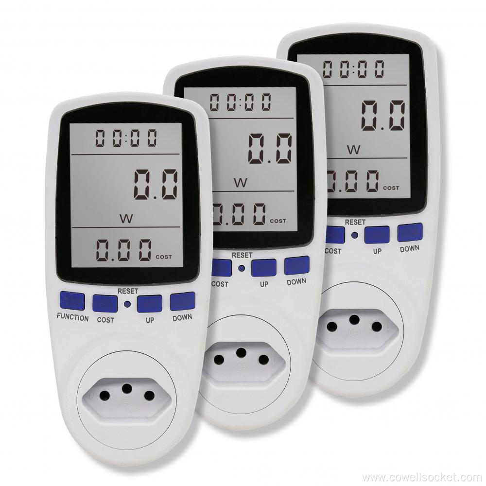 Socket Power Meter with Big LCD Display